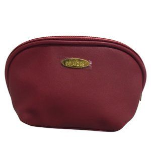 Deep Red Draizee Fashion PU Leather Cosmetic and Travel Accessory Bag